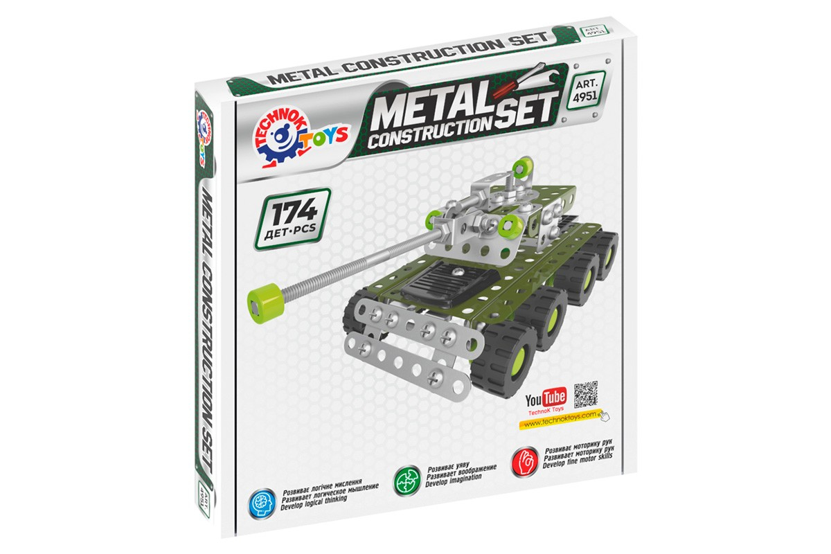 Конструктор металевий Танк ТехноК