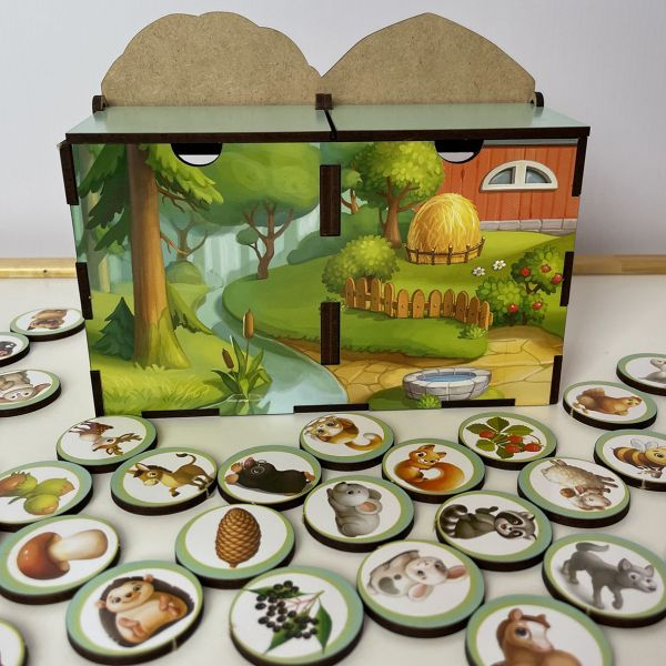 Пазл-сортер "Дикі та свійські тварини" зображення 3