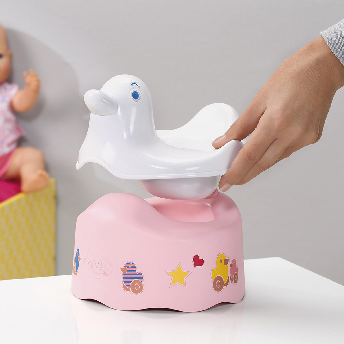 Фото8 Интерактивный горшочек для куклы BABY BORN - УТОЧКА (звук) Каталог