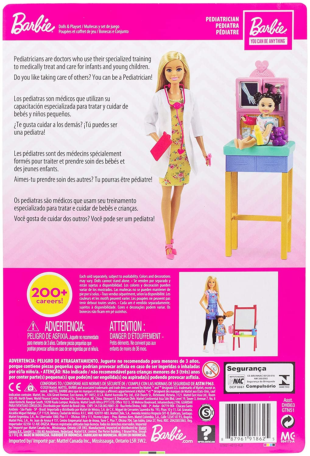 Игровой набор Барби Педиатр блондинка Barbie Pediatrician Playset изображение 5