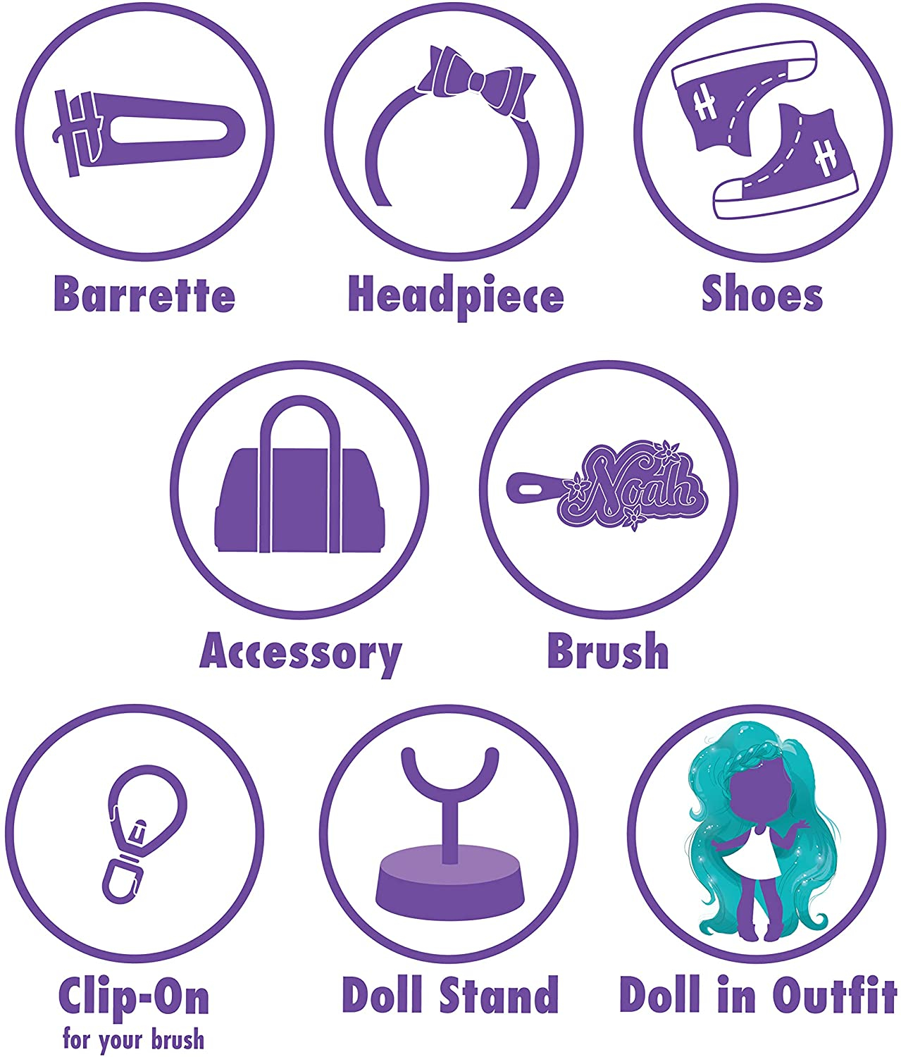 Кукла Ноа с самыми длинными волосами Хердораблс Noah Hairdorables Longest Hair Ever изображение 3